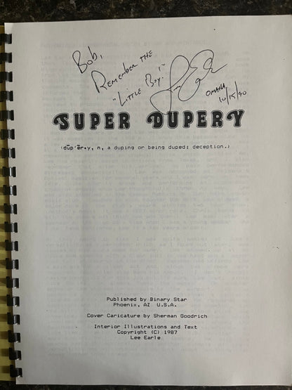 Super Dupery - Lee Earle - SIGNED