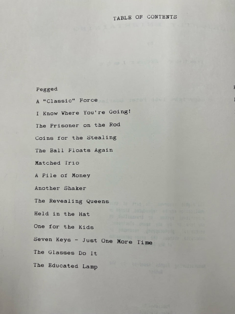 Peter Scarlett Lecture Notes