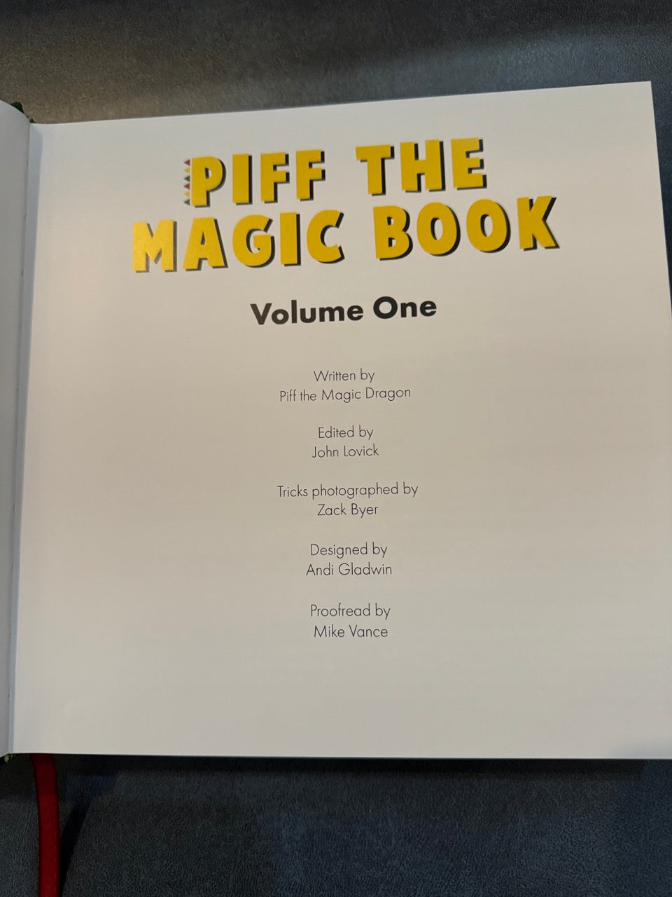 Piff The Magic Book (Volume 1)