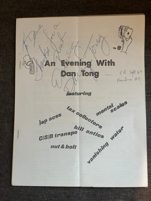 An Evening With Dan Tong (Lecture Notes) - SIGNED