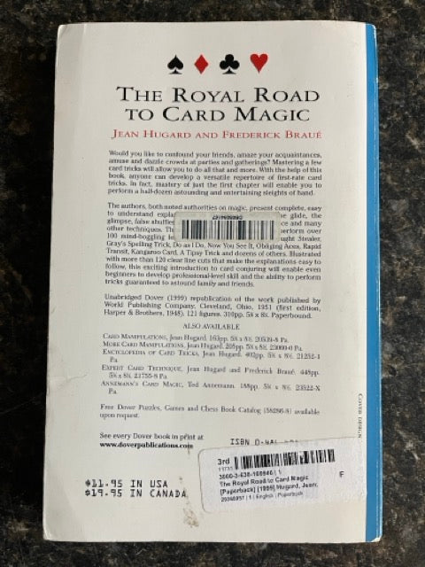 The Royal Road To Card Magic - Jean Hugard & Frederick Braue (Dover edition)