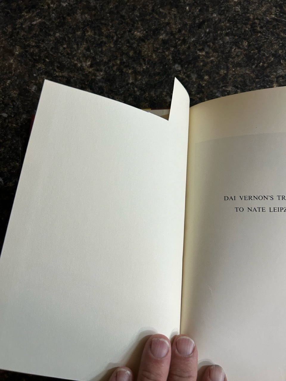 Dai Vernon's Tribute to Nate Leipzig - Lewis Ganson (Harry Stanley ed.)