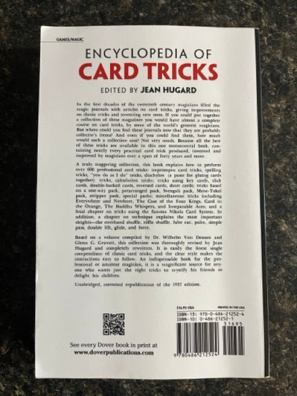Encyclopedia of Card Tricks - Jean Hugard (2019 Dover edition)