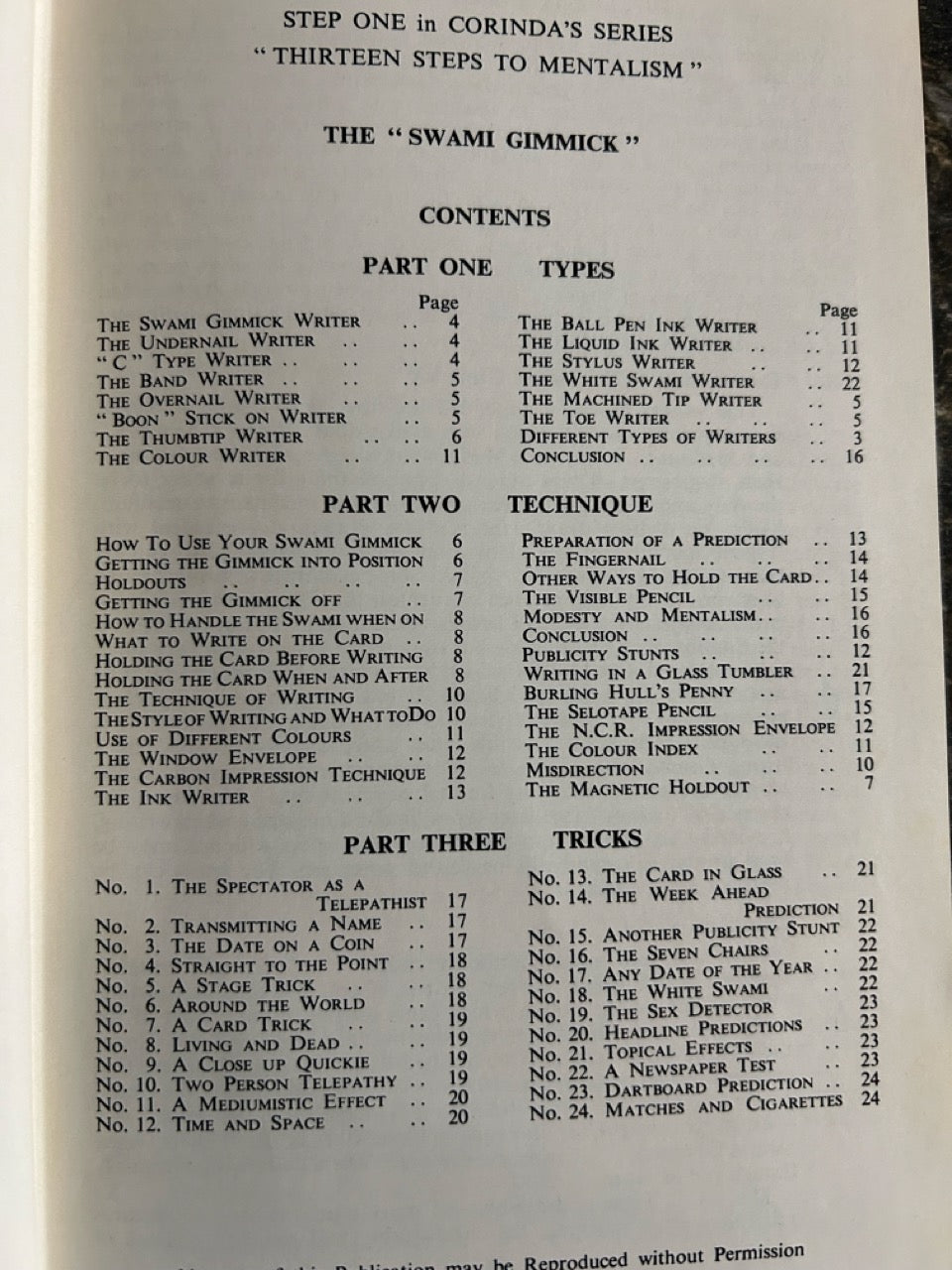 13 Steps to Mentalism - Corinda (1968 Tannen's ed.)