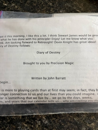Diary of Destiny - John Barratt (SM 12)