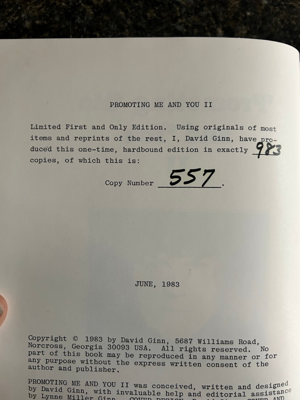 Promoting Me and You 2 - David Ginn - SIGNED (#557)