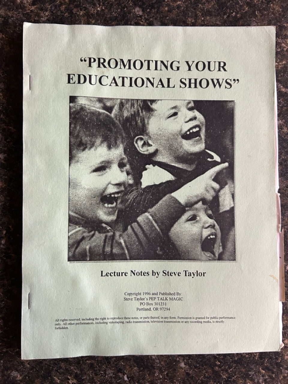 3 Sets of Lecture Notes - Steve Taylor