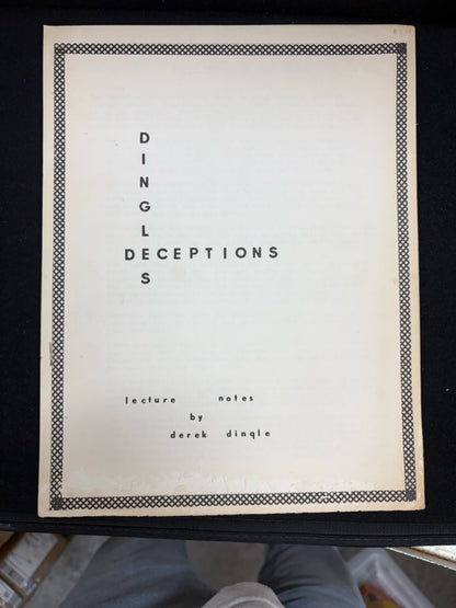 Dingle's Deceptions (lecture notes)