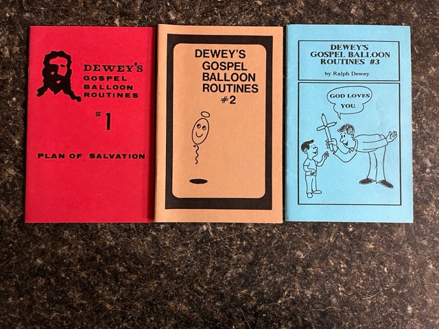 3 Ralph Dewey Gospel Balloon Booklets