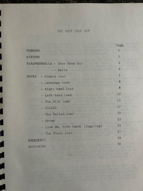 The "How to" Book Of The Chop Cup - Merlyn T. Shute
