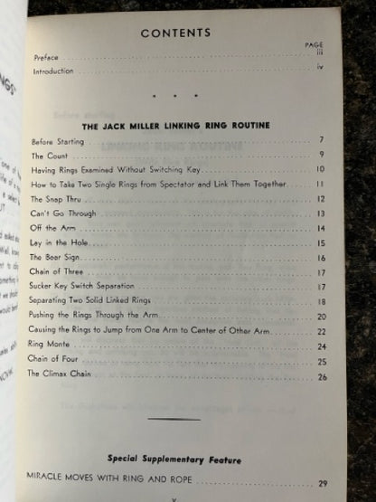 Jack Miller's Linking Ring Routine