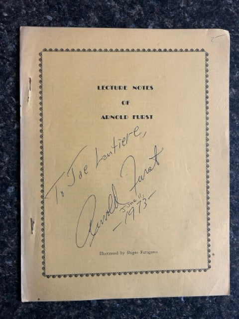 Lecture Notes of Arnold Furst - SIGNED