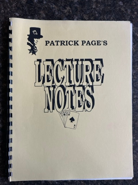 Patrick Page's Lecture Notes