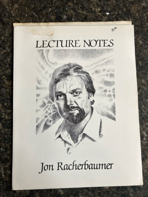 Lecture Notes  - Jon Racherbaumer