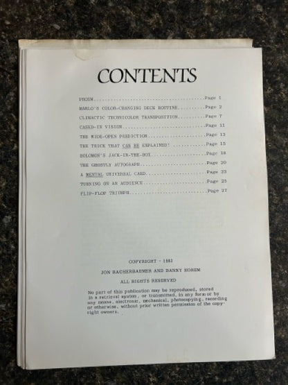 Lecture Notes  - Jon Racherbaumer