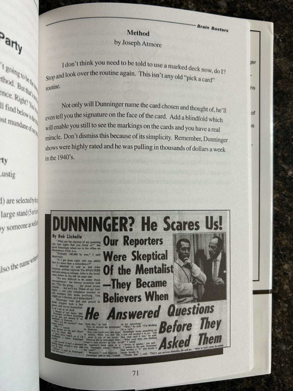 Dunninger's Brain Busters - Joseph Atmore (Copy)