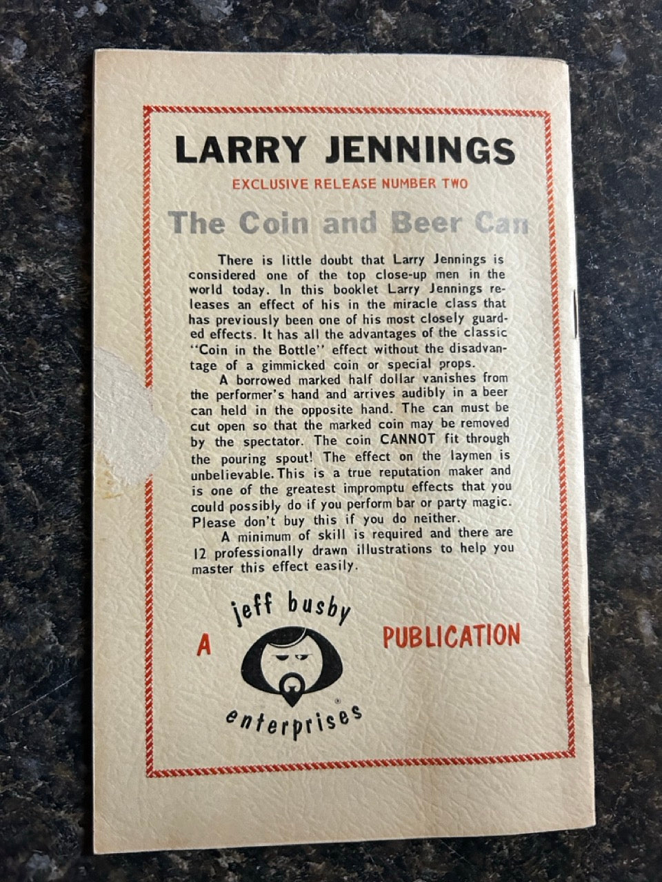 The Coin and Beer Can - Larry Jennings