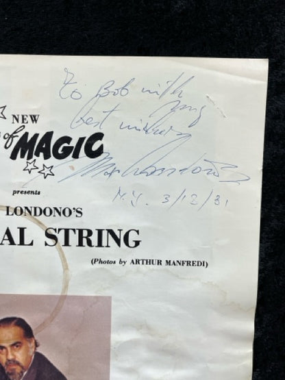 New Stars of Magic: Max Londono's Eternal String - Karl Fulves - SIGNED
