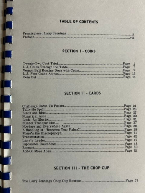Larry Jennings on Card & Coin Handling - Larry Jennings