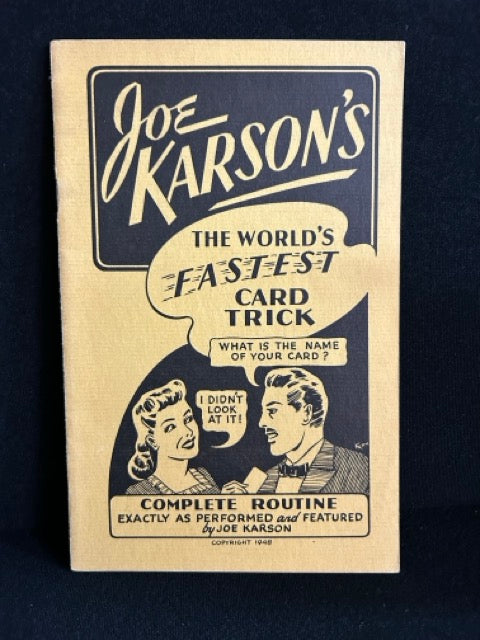 Joe Karson's The World's Fastest Card Trick