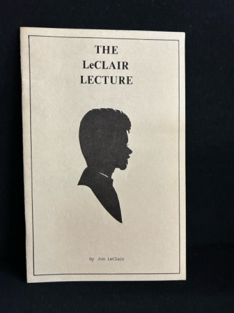 The LeClair Lecture - Jon LeClair