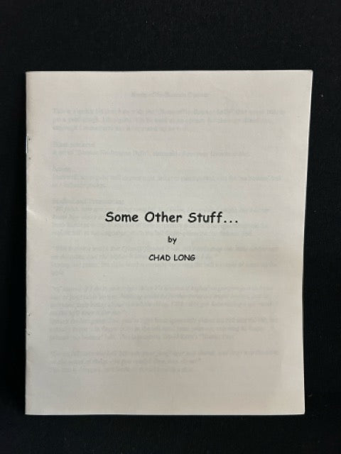 Some Other Stuff.../More Stuff... - Chad Long (SIGNED)