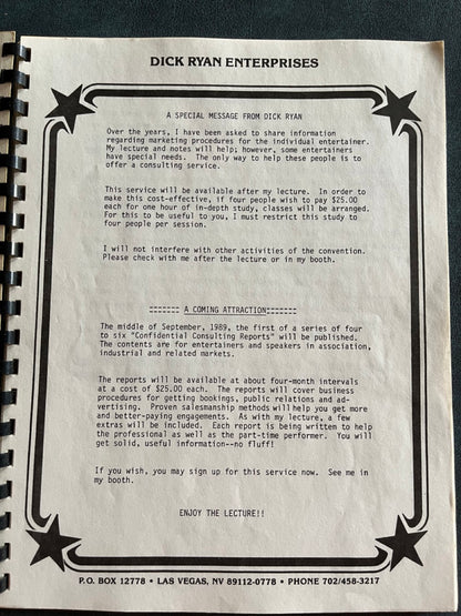 Magic Talk - Dick Ryan - SIGNED