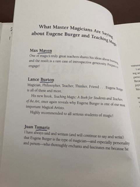 Teaching Magic  - Eugene Burger & Lawrence Hass