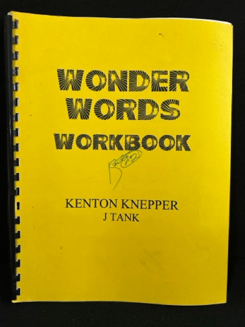 Wonder Words Workbook - Kenton Knepper - J Tank - SIGNED