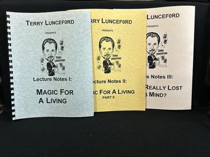 Terry Lunceford "Magic For A Living" Lecture Notes (3 Items)