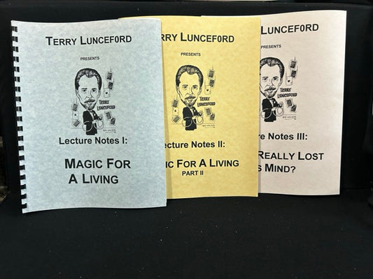 Terry Lunceford "Magic For A Living" Lecture Notes (3 Items)