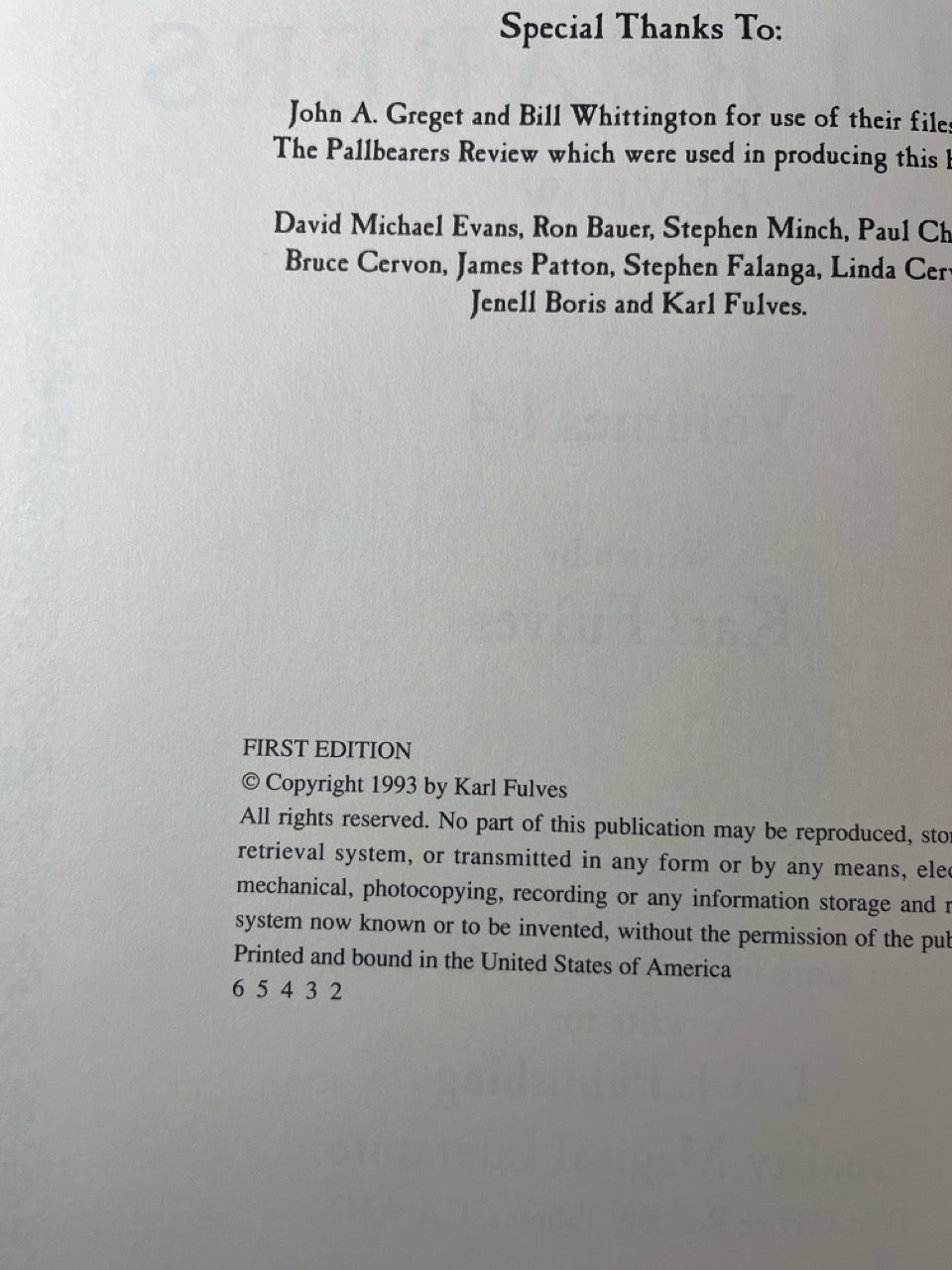 Pallbearers Review (Complete L&L Set) - Karl Fulves