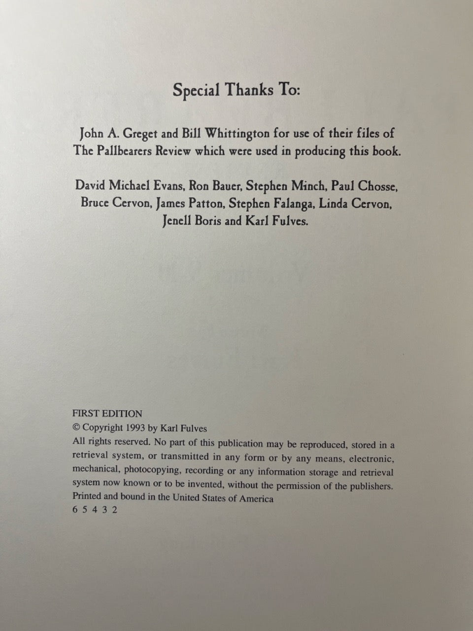 Pallbearers Review (Complete L&L Set) - Karl Fulves