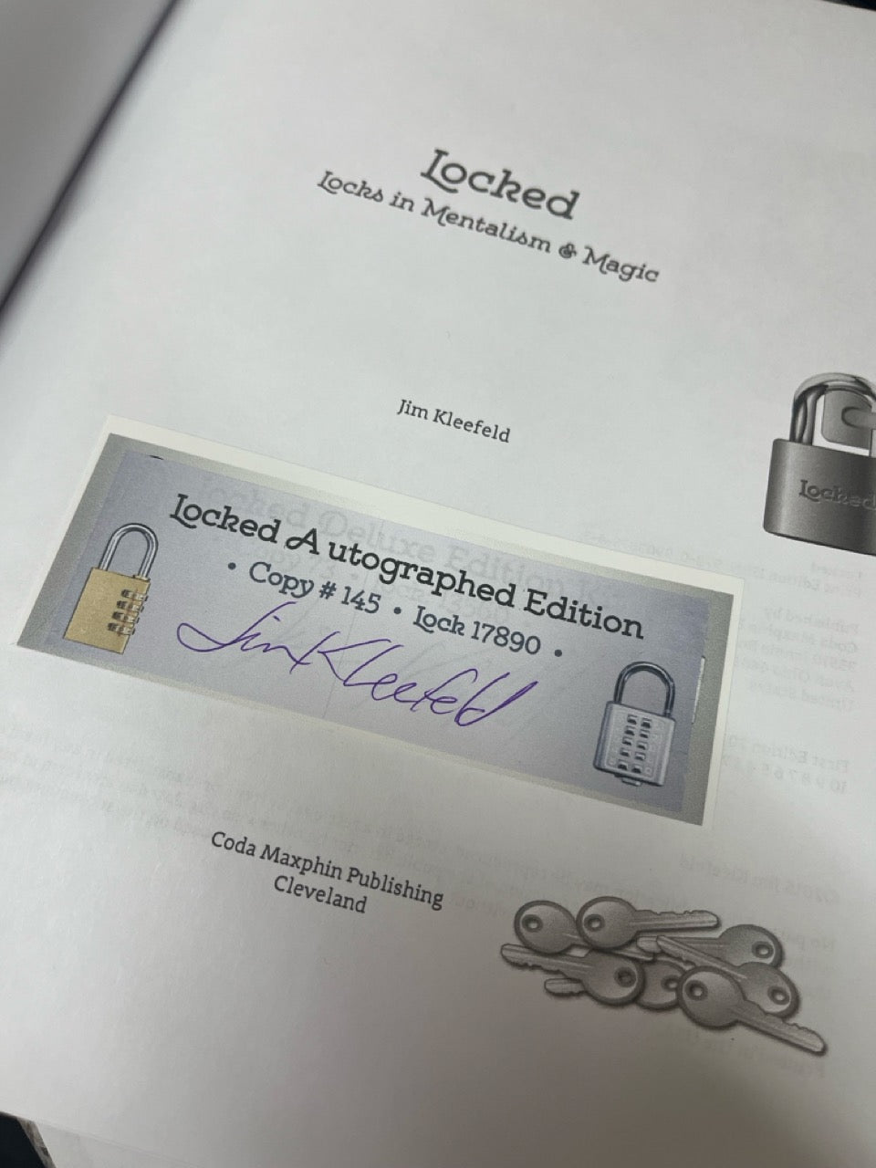 Locked (Deluxe Edition) w/ Locks, Flash Drive & Supplement - Jim Kleefeld