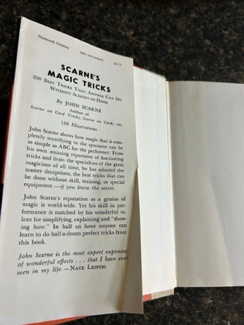 Scarne's Magic Tricks - John Scarne - HC w/dj