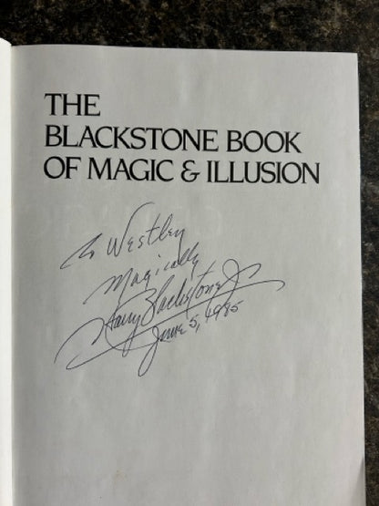 The Blackstone Book of Magic and Illusion - Harry Blackstone, Jr (HC) - SIGNED