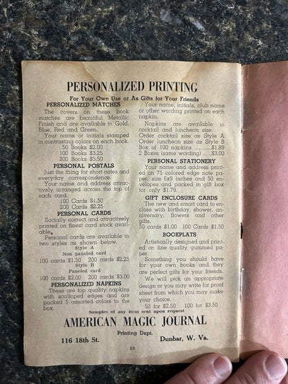 American Magic Journal, Vol.2, #3,4 - Virgil Cover