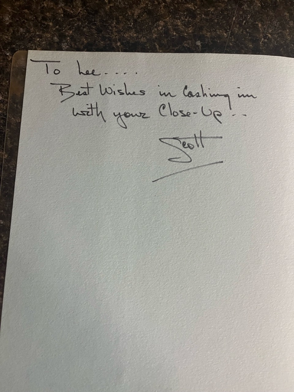 "Cashing in with Close-Up" Restaurant Magic  - Scott Hollingsworth - SIGNED