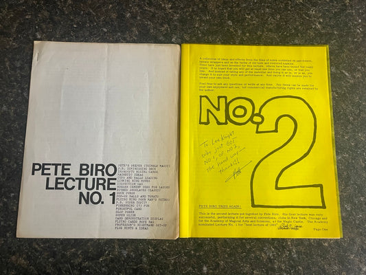 Pete Biro Lecture,  #1 and #2 - SIGNED