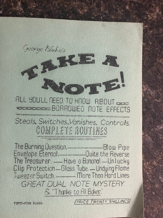 Take A Note: All You Need To Know About Effects with Borrowed Bills! - George Blake