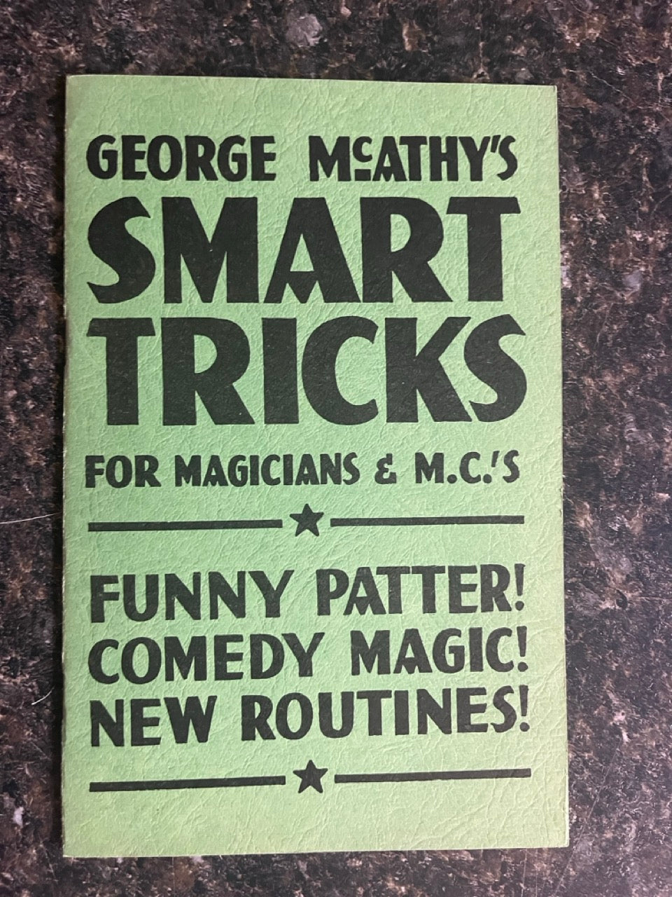Smart Tricks for Magicians & M.C.'s - George McAthy