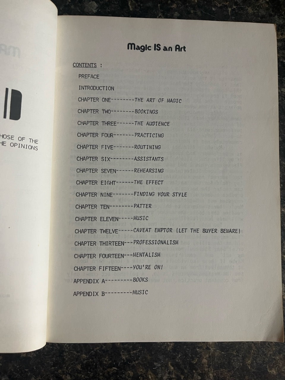 Magic Is An Art - Tristan