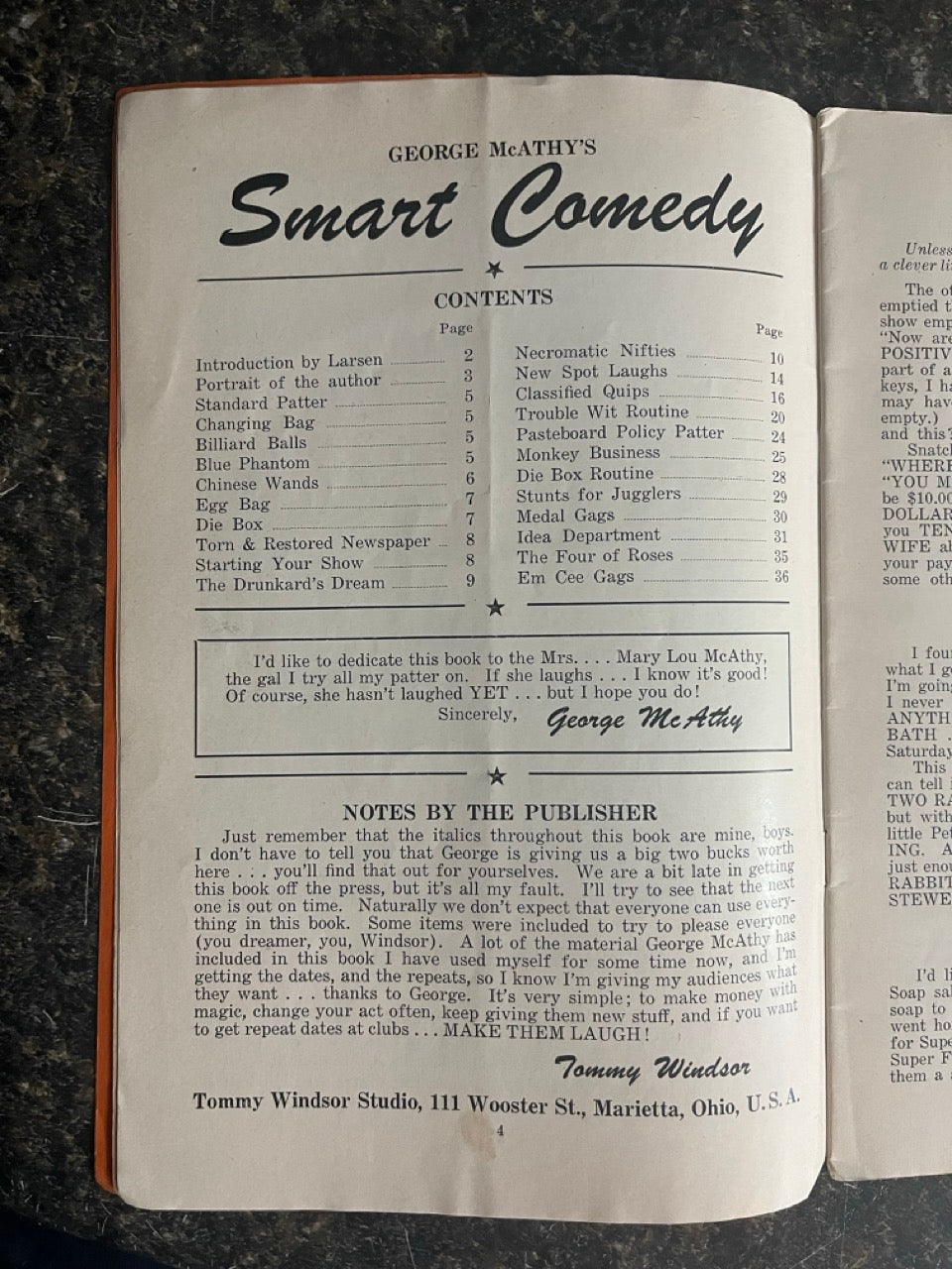 Smart Comedy for Magicians & M.C.'s - George McAthy