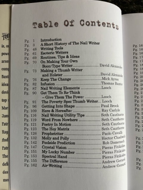 The Nail Writer Anthology - Thomas Baxter
