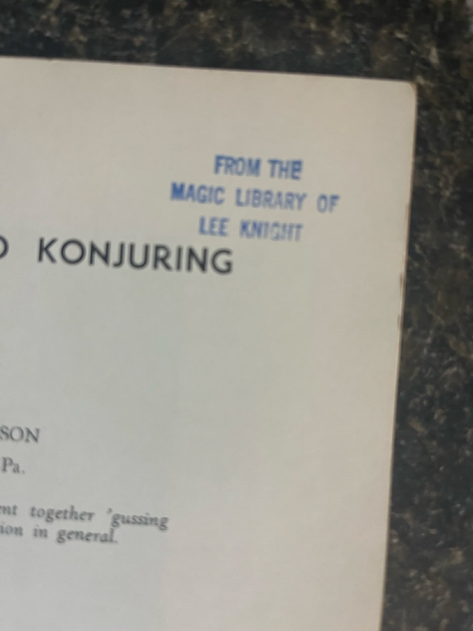 Kardyro's Kard Konjuring - Senor Torino