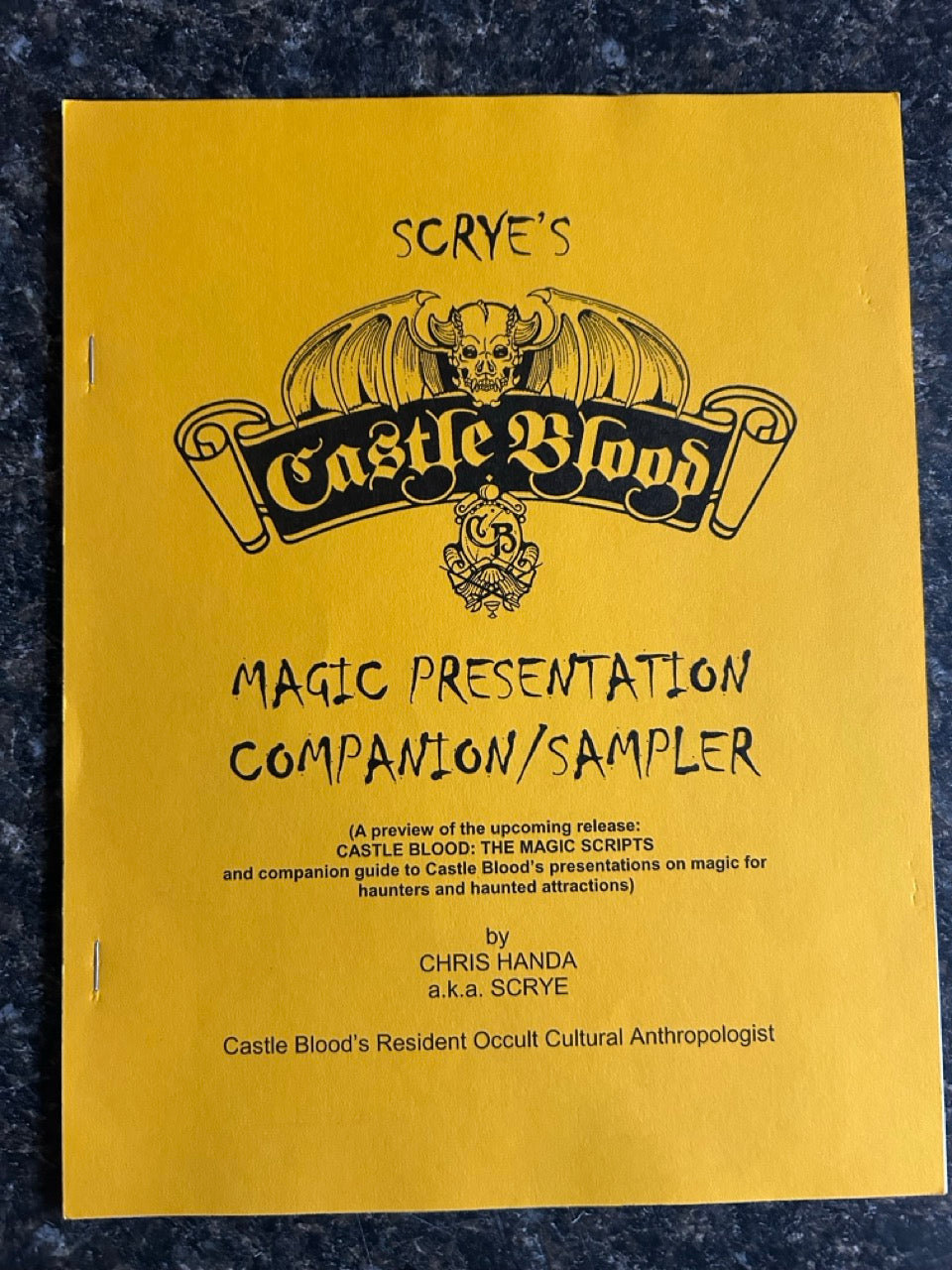Scrye's Castle Blood Magic Presentation Companion/Sampler - Chris Handa - SIGNED