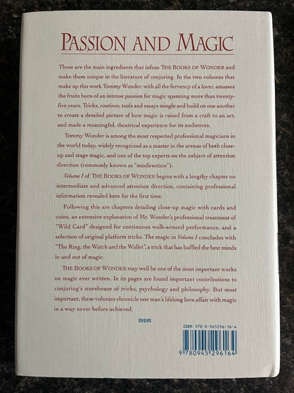 The Books of Wonder Vols. 1 & 2 - Tommy Wonder (LIKE NEW)