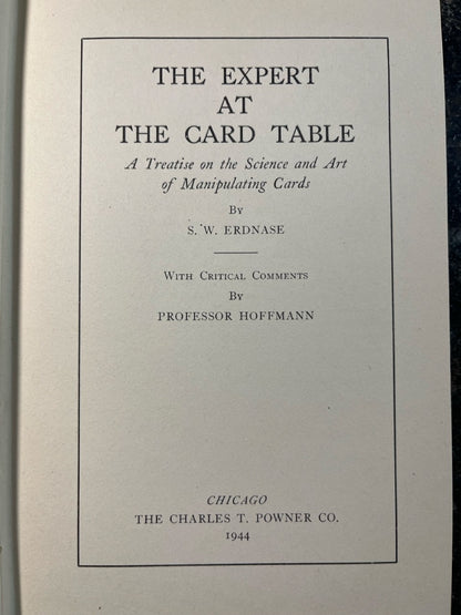 The Expert at the Card Table - S.W. Erdnase/Hoffman
