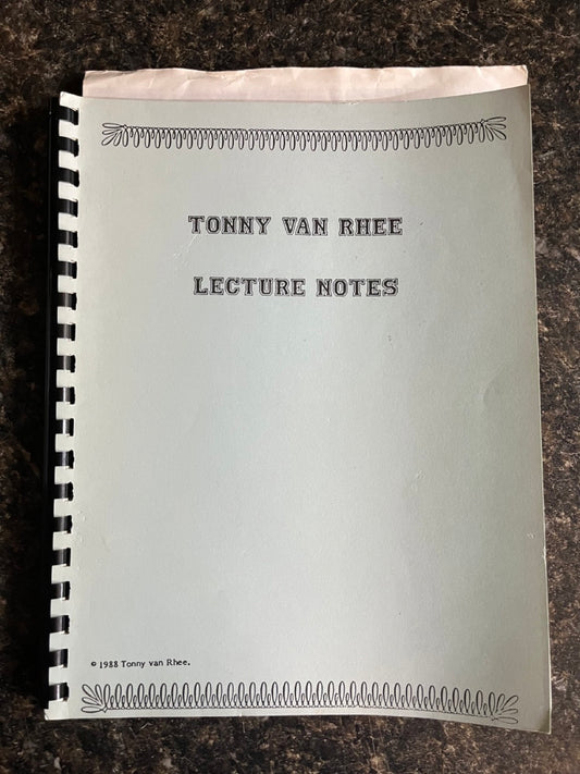 Tonny Van Rhee Lecture Notes
