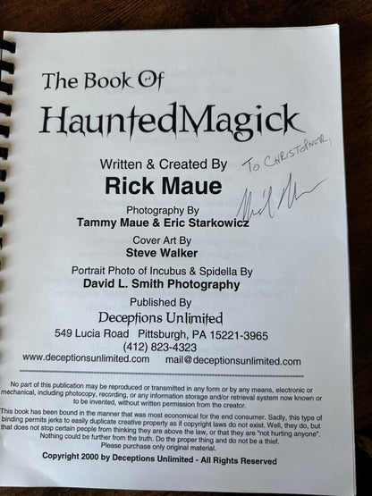 The Book of Haunted Magick - Rick Maue (SIGNED)